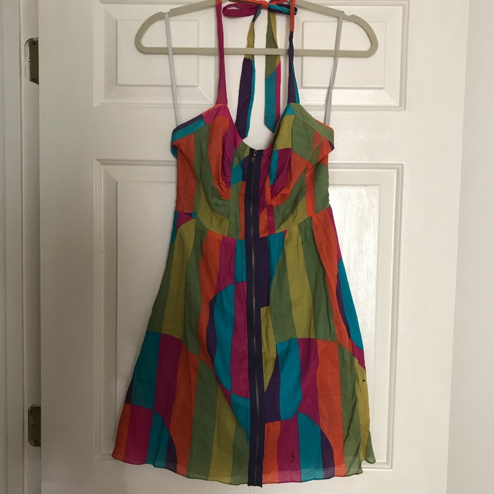 Zip Up Halter Dress